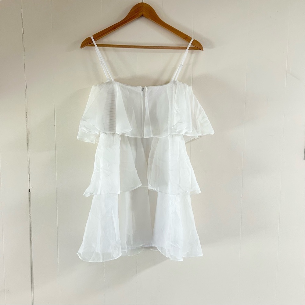 Abercrombie & Fitch White Strapless Tiered Mini Dress - Picture 5 of 5